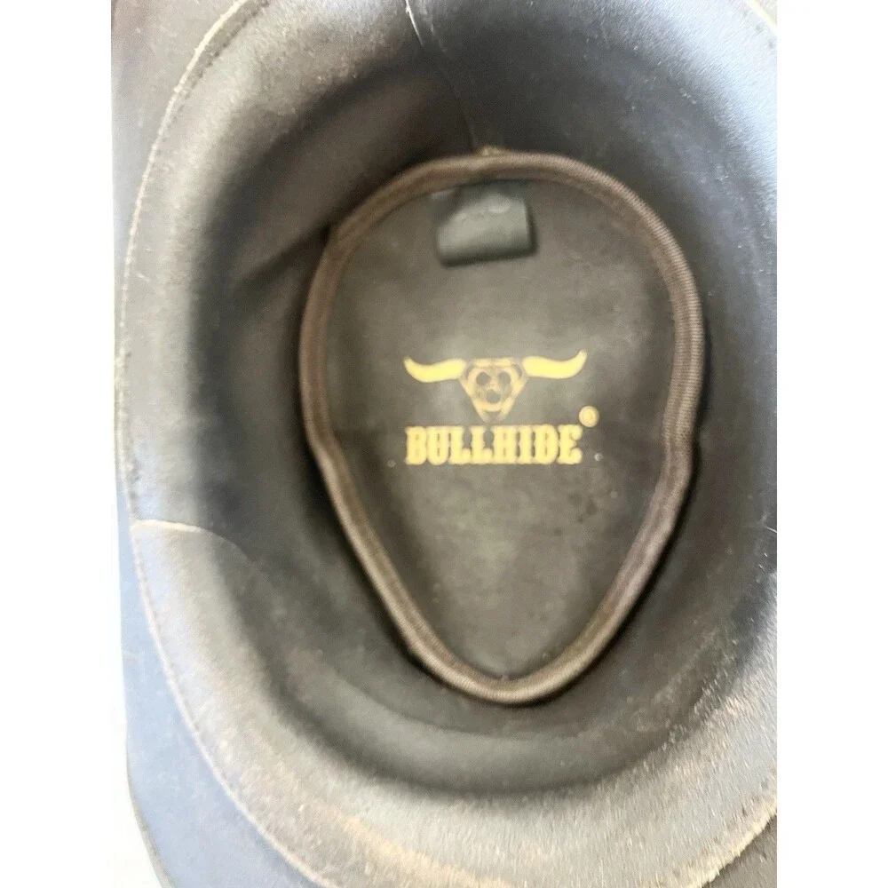 Bullhide Hilltop Leather Cowboy Brown Hat Size Medium $99